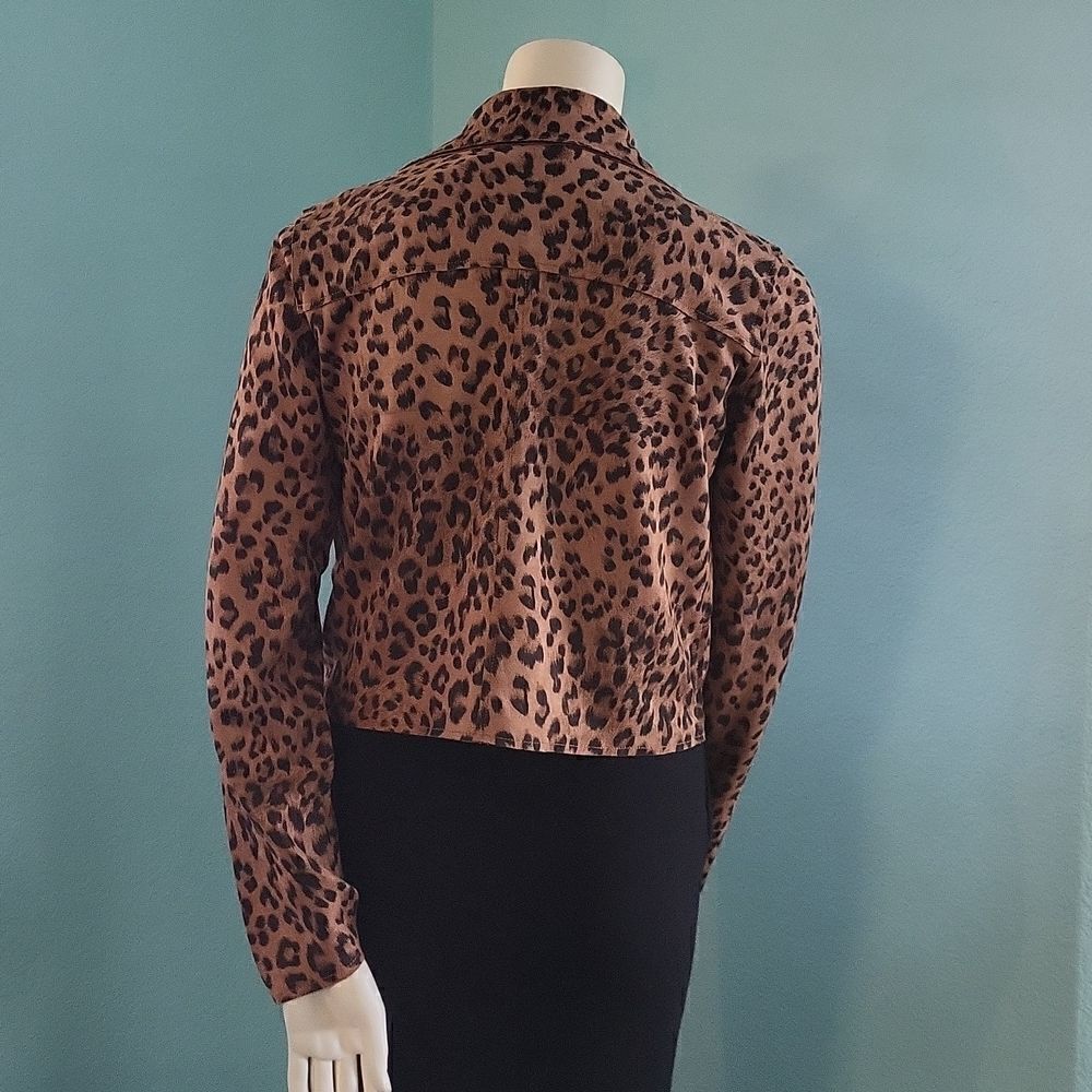 Active USA Leopard Print Moto Jacket - Picture 4 of 12